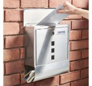 (MY61) Stainless Steel Post Box Lockable drawer with magnetic lid cover to prevent water seepi...