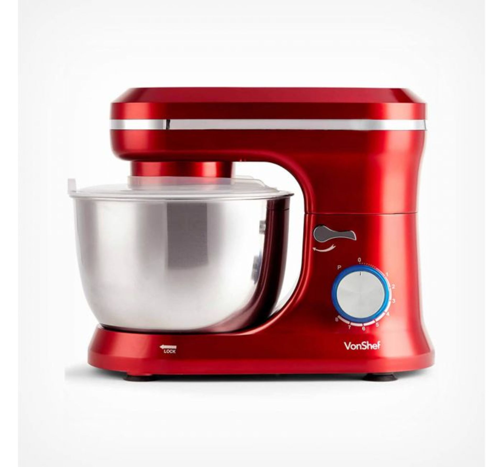 (MY15) 1000W Red Stand Mixer Choose from 8 speed settings & a pulse function, whatever best su... - Image 2 of 2