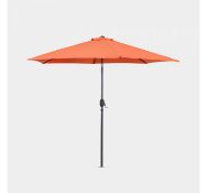 (MY90) Burnt Orange 2.7M Steel Parasol Rust-resistant powder coated steel frame with a hardwea...