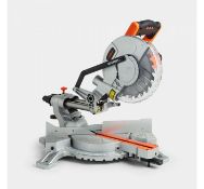 (MY65) 1500W Sliding Mitre Saw Effortlessly cut through hard wood, laminates and plastics Fea...