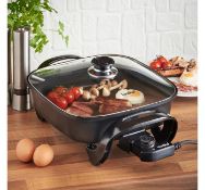 (OM38) 30cm Square Multi Cooker Convenient and Easy to use cooker that frys, Sautés, Braises,...