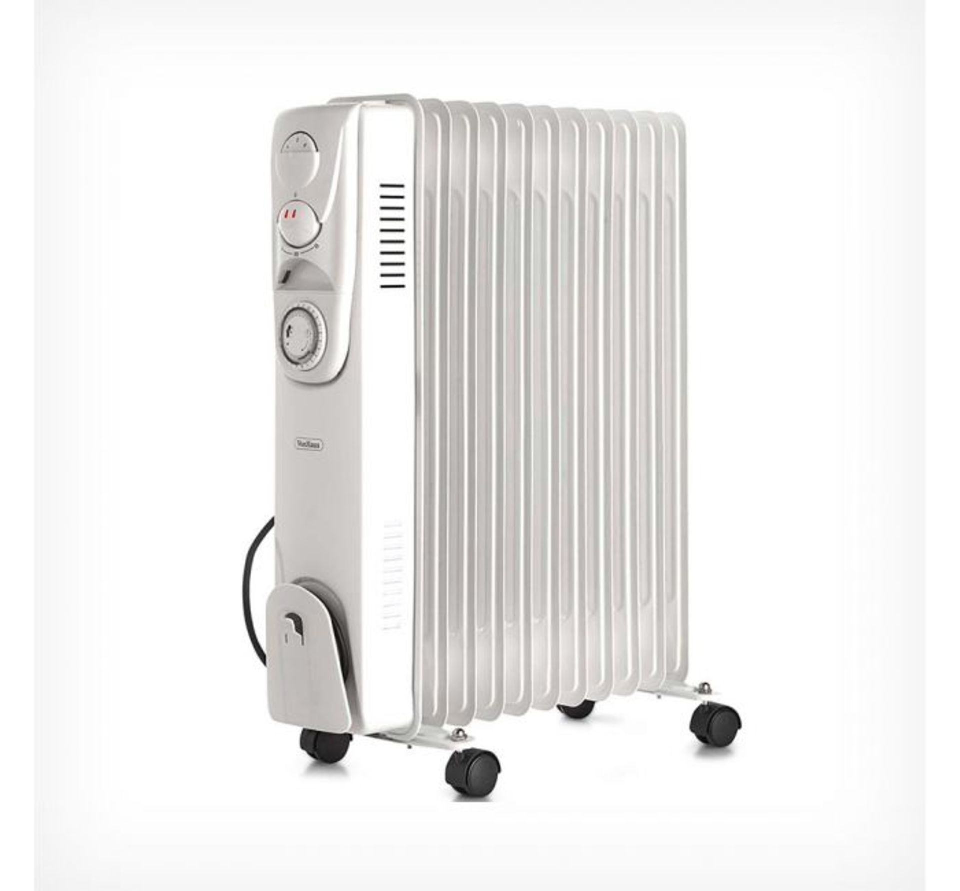 (AP143) 11 Fin 2500W Oil Filled Radiator - White Suitable for areas up to 28 square metres ... - Image 2 of 2