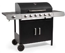 (MY66) 6+1 Burner Gas Barbecue – Portable BBQ Grill for Outdoor Entertaining and Living - For...