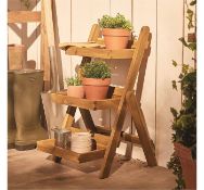 (MY1) 3 Tier Folding Plant Stand 3 tier display for plants & other decorative items Can be fo...