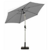 3m Luxury Royal Craft Grey Parasol with Crank wind up and closing. Made from high quality mater...