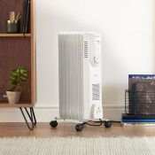(NN77) 7 Fin 1500W Oil Filled Radiator - White Powerful 1500W radiator with 7 oil-filled fins ...