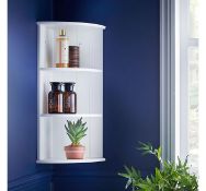 (HZ65) Colonial Two Shelf Corner Unit Painted MDF Water resistant & easy to clean Two shelve...