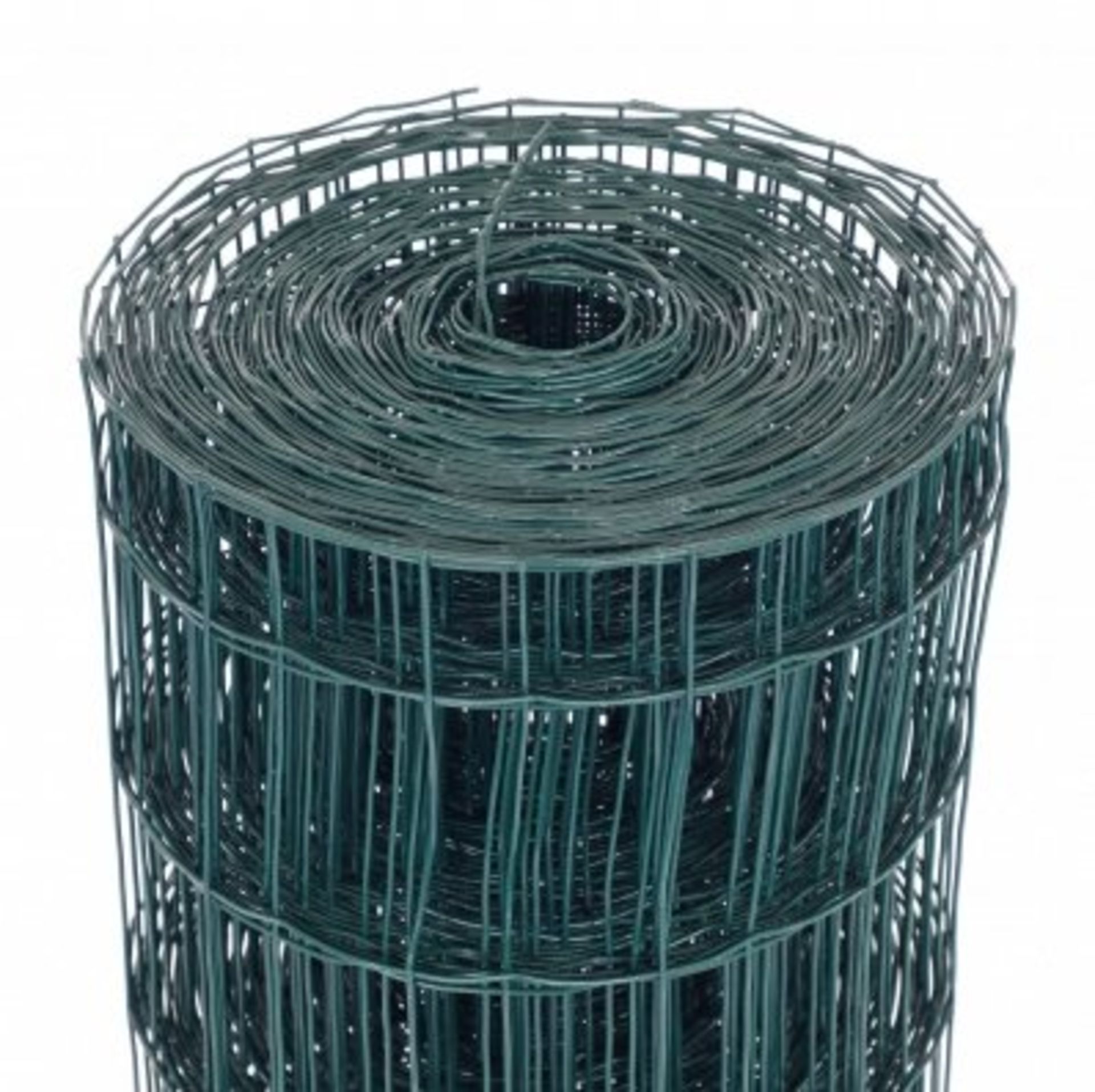 (PP57) 1.2m x 25m Green PVC Coated Galvanised Steel Wire Mesh Stock Fencing The wire mesh fe...