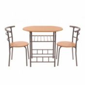 (PP540) 3pc Dining Kitchen Table and Chairs Set Breakfast Bar Furniture The table and chai...