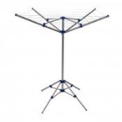 (PP5) 15m 4 Arm Lightweight Aluminium Rotary Airer Portable Washing Line Our Lightweigh...