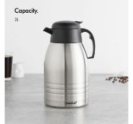 (PP570) 2L Stainless Steel Vacuum Jug Keeps drinks piping hot or ice cold for hours – great ...