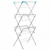 (RU277) 3 Tier Indoor Folding Clothes Airer Laundry Hanger Dryer Rack The clothes airer un...