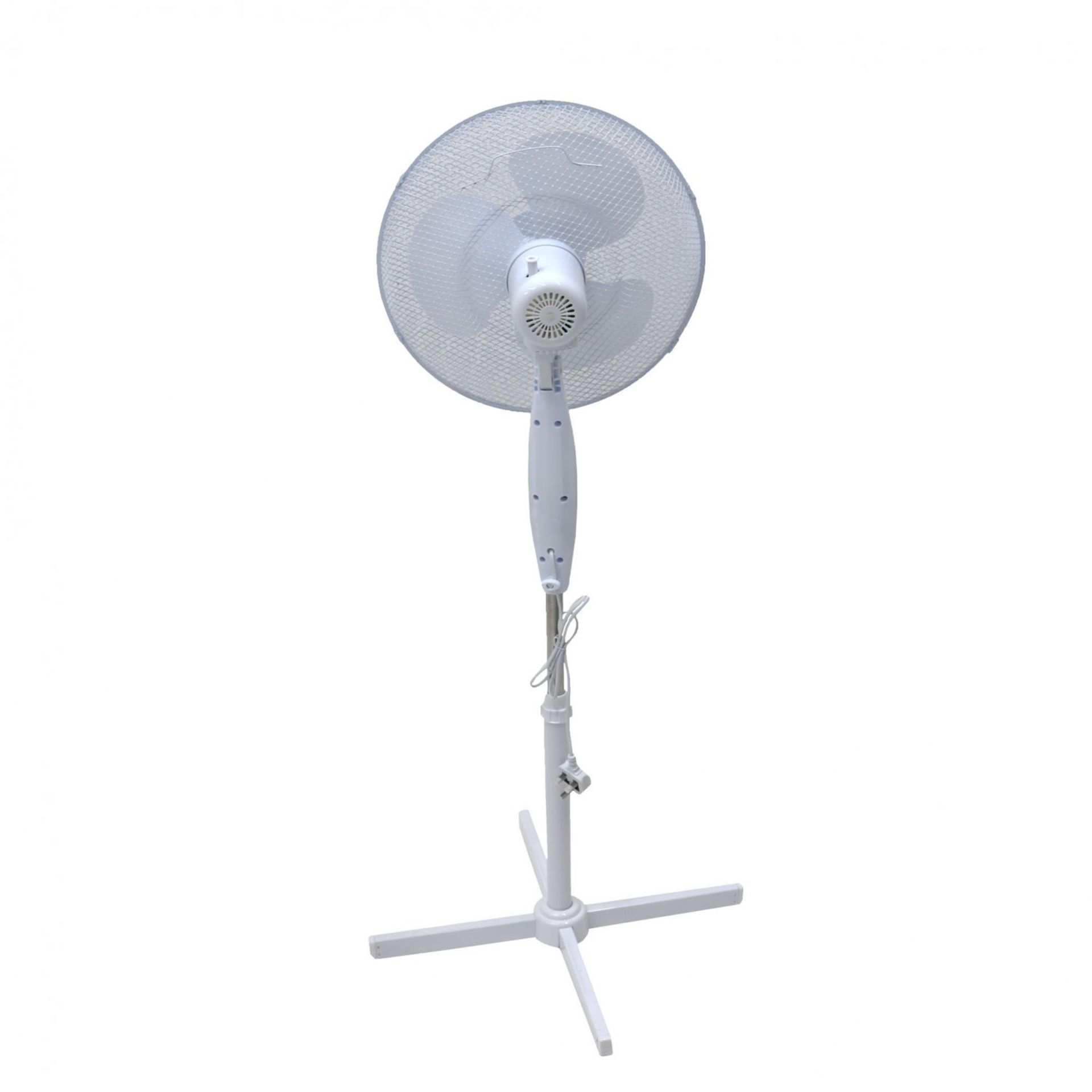 (RU343) 16" Oscillating Pedestal Electric Fan The fan head oscillates and tilts wh... - Image 2 of 2