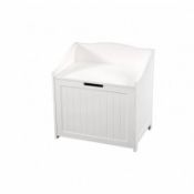 (PP544) White Storage Toy Box Laundry Basket Organiser Chest With Easy Open Lid Remain org...