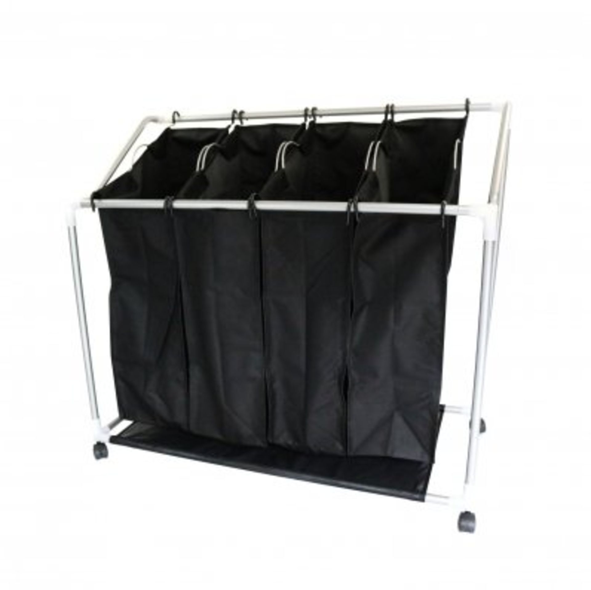 (PP93) 4 Bag Laundry Clothes Washing Sorter Cart Trolley Hamper Basket The laundry sorter is...