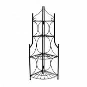 (PP528) 4 Tier Metal Garden Flower Plant Stand Display Shelf Staging Our black steel flower ...