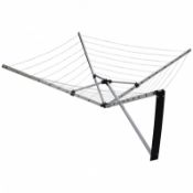 (PP96) 5 Arm 27m Folding Wall Mounted Clothes Dryer Airer Washing Line The 5 arm dryer is pe...