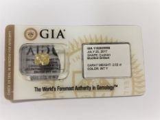 GIA Certified Fancy Intense Yellow Cushion Diamond 2.02 Carat