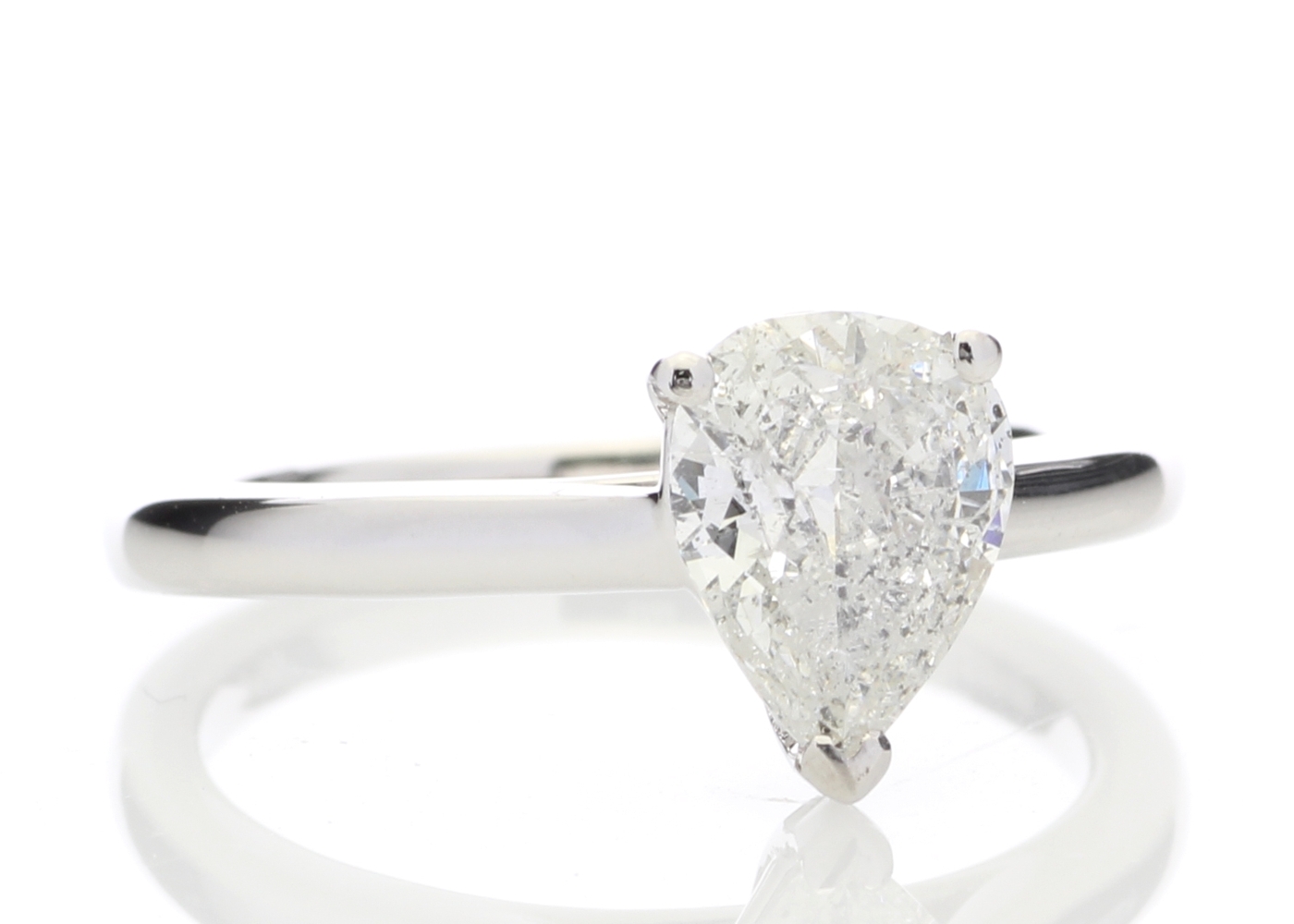 18ct White Gold Pear Cut Diamond Ring 1.02 Carats - Image 4 of 5