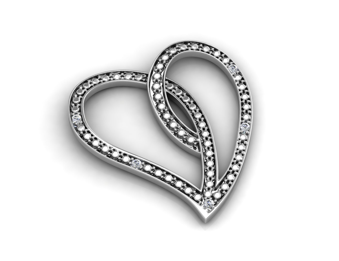 9ct White Gold Diamond Pendant - Image 2 of 6
