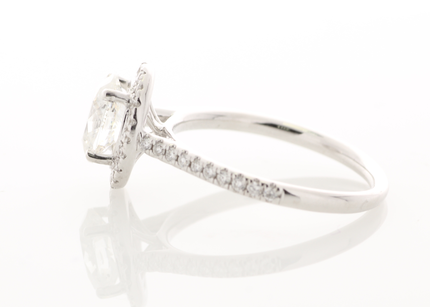 18ct White Gold Halo Set Ring 1.28 Carats - Image 2 of 5