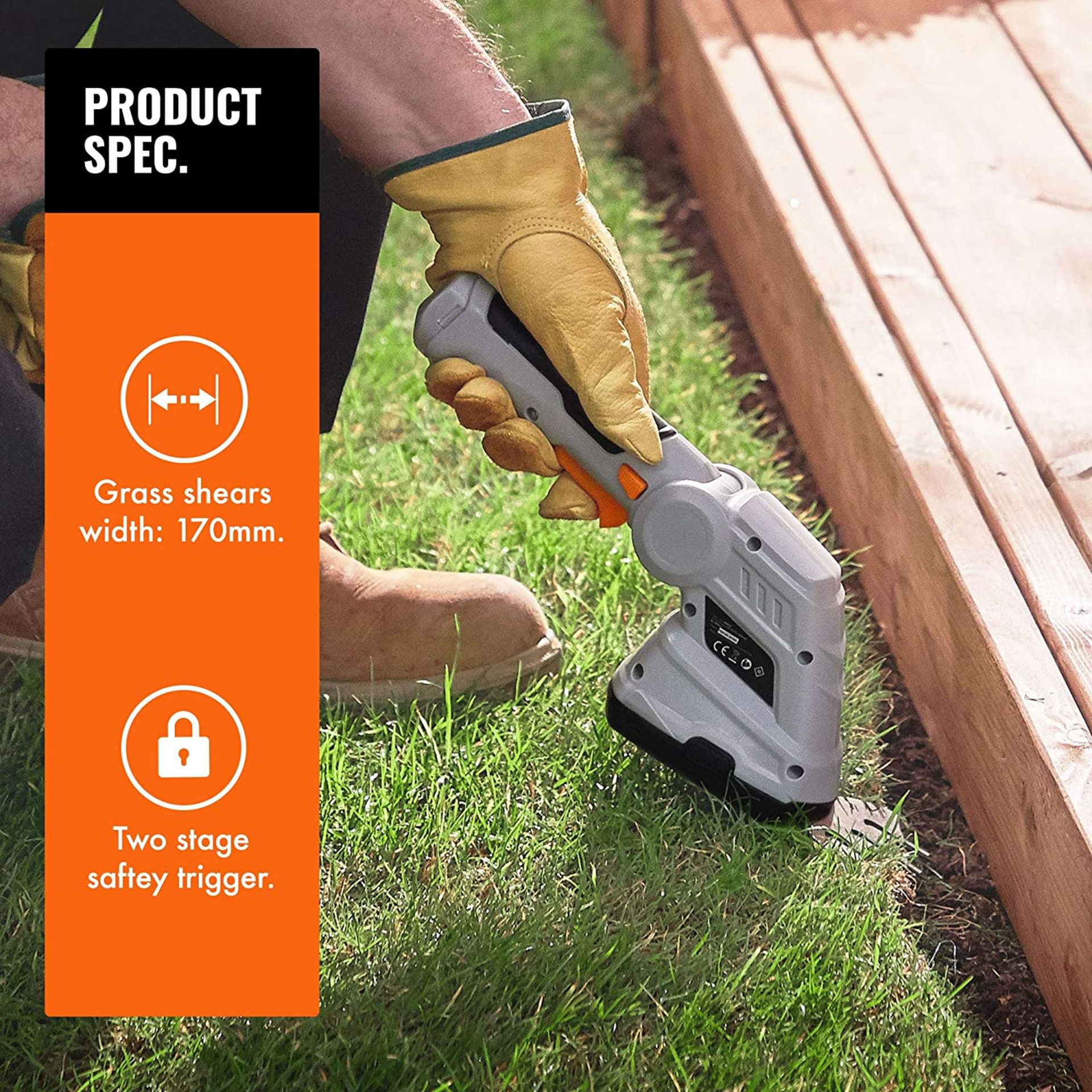 (DD11) 7.2V 2 in 1 Grass and Hedge Trimmer - Battery Powered Cordless, Interchangeable Blades, ... - Image 2 of 3