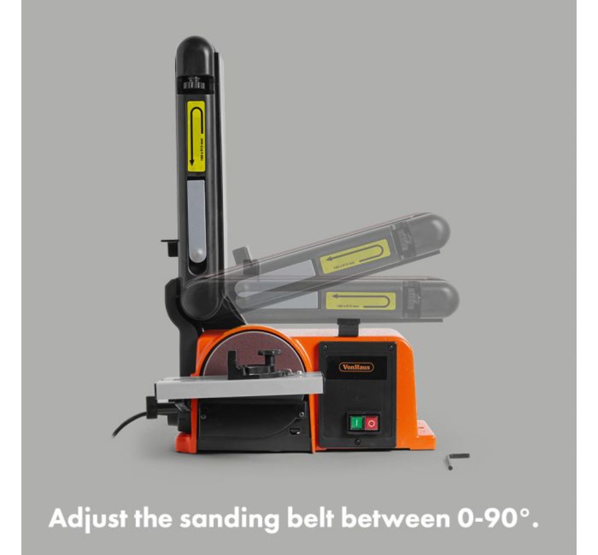 (DD4) Benchtop Belt and Disc Sander With a cast iron base for stability and durability you can... - Image 2 of 3