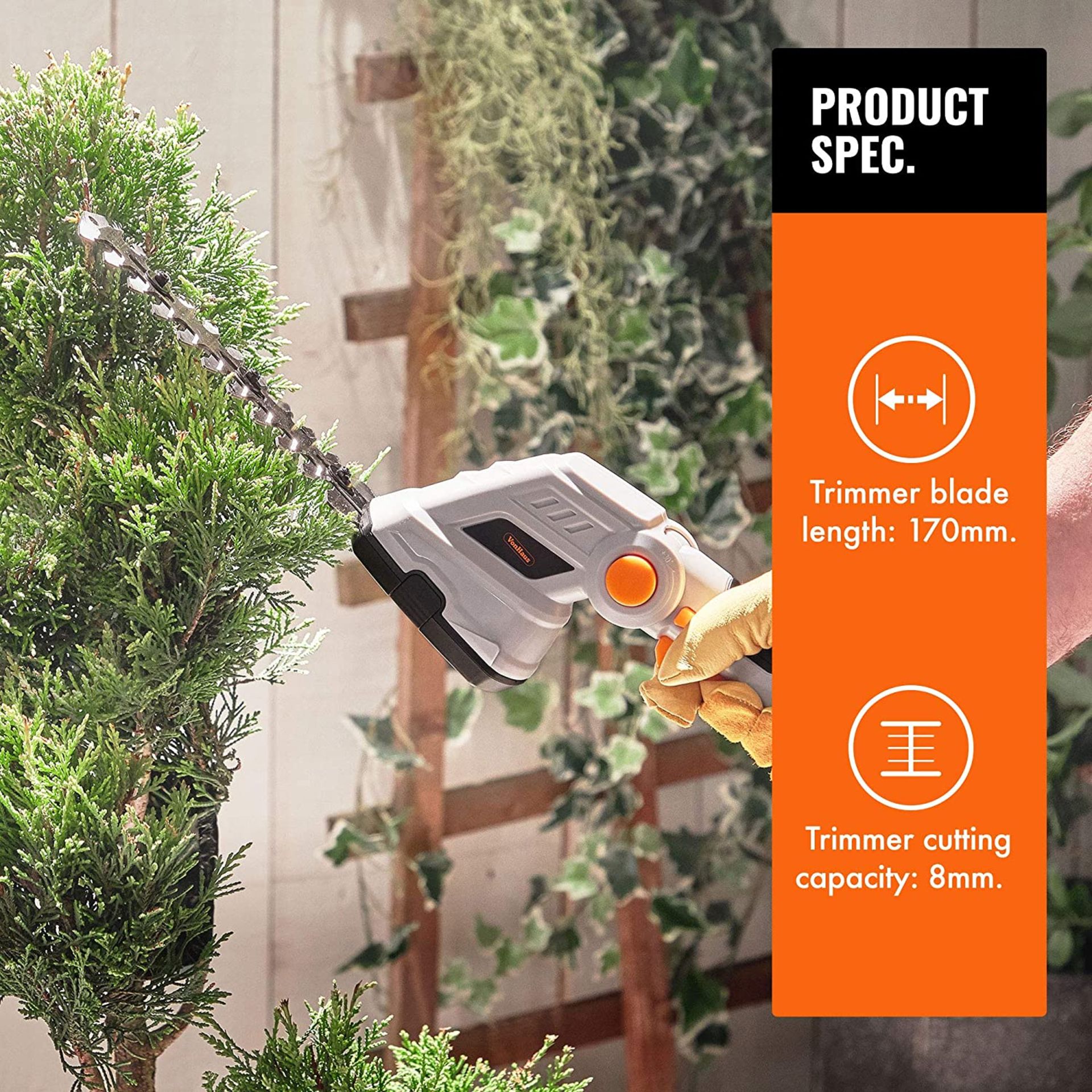 (DD11) 7.2V 2 in 1 Grass and Hedge Trimmer - Battery Powered Cordless, Interchangeable Blades, ... - Image 3 of 3