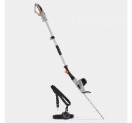 (GE110) 500W Pole Trimmer Dual-action 45cm laser-cut steel blade and 90° rotation adjustable ...