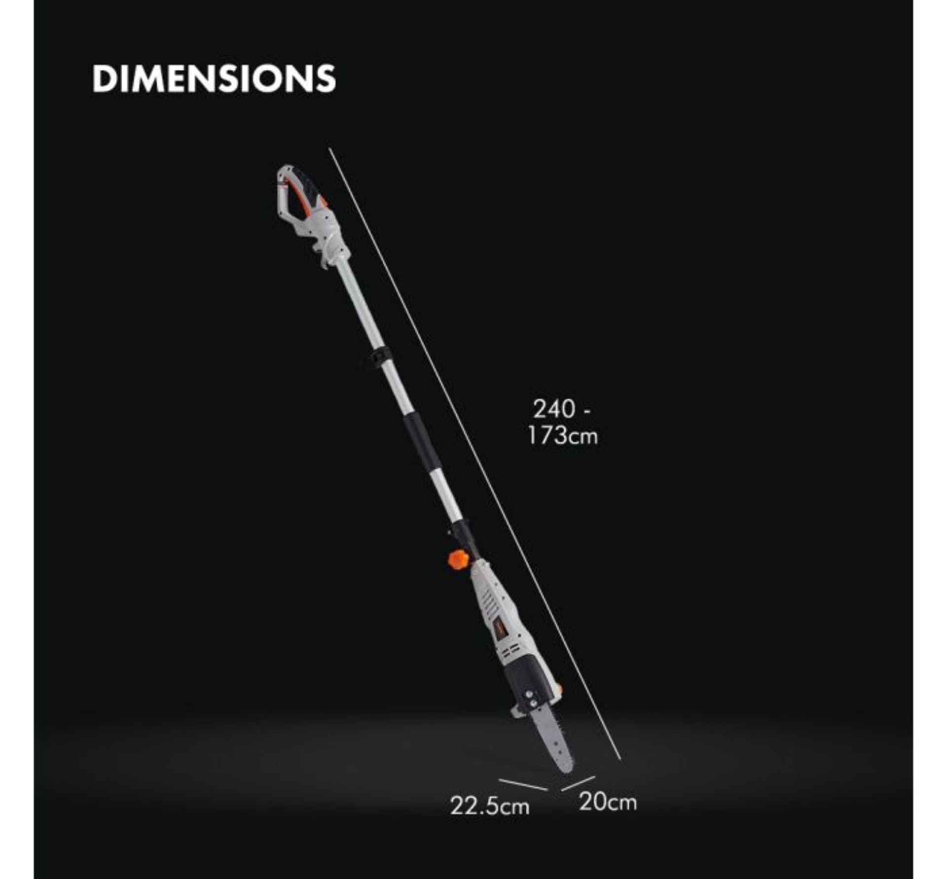 (JH37) 2 in 1 Chainsaw Trimmer Made from durable plastic with an aluminium tube the extendable... - Image 3 of 3