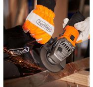 (JH57) 750W Angle Grinder Runs at 11000 RPM with no load speed, allowing the 115mm disc to del...