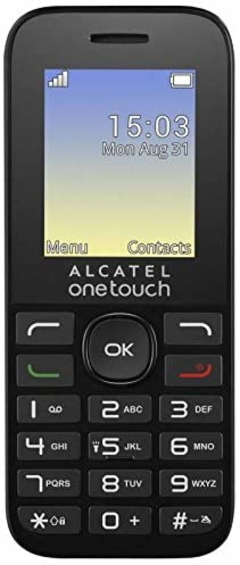 (M45) Alcatel OneTouch 1016G Mobile Phone Sim-Free Unlocked 1YR Warranty - Black B+ FM Radio F...