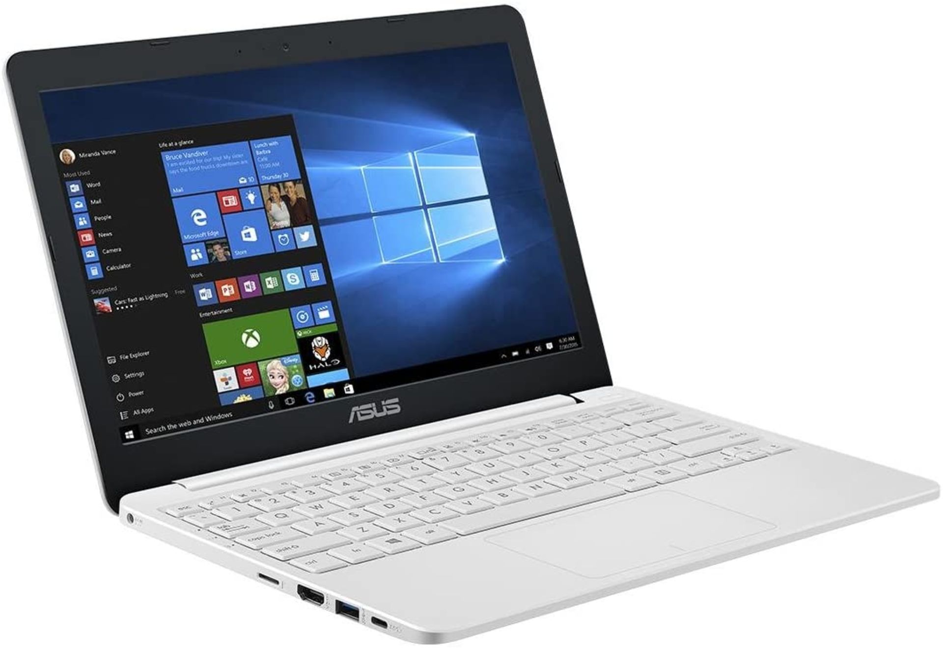 (M4) ASUS VivoBook E203NA-FD020TS 11.6-Inch Notebook - (Pearl White) (Intel Celeron-N3350, 2 GB... - Image 4 of 4