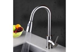 LOT TO CONTAIN 5 x BRAND NEW BOXED Della Modern Monobloc Chrome Brass Pull Out Spray Mixer Tap....