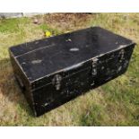Vintage Wooden Military Electrical Sapares Chest