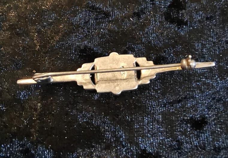 Art Deco style Silver Bar Pin brooch marked 925. - Image 2 of 5