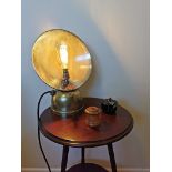 Original Bialaddin bowl fire heater Lamp Upcycled to a Vintage Lamp.