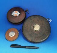 Three Vintage tape measures