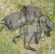 Group Lot Later Army Military Kit Bags.