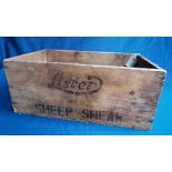 Vintage Lister Sheep Sheer No 9 Wooden Crate