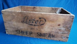 Vintage Lister Sheep Sheer No 9 Wooden Crate