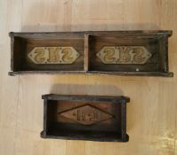 Vintage Indian Wooden Double and single Brick Mould - Storage display etc.