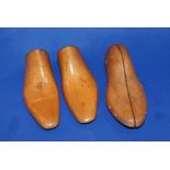 3 x Vintage Wooden Shoe Stretchers