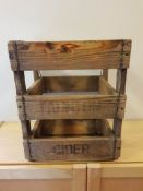 Vintage wooden wired bound and nailed cider crate