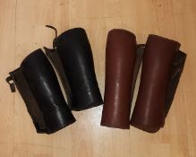 Two sets of leather Gatters posibly military