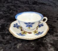 Very Pretty miniature Rosenthal Bavaria cup and saucer German Porcelain Art Deco C1929