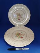 Elegant Floral Royal Doulton Warwick Dinner Plates x 2