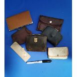 Group lot of Vintage purses and a cigarette case.