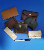 Group lot of Vintage purses and a cigarette case.