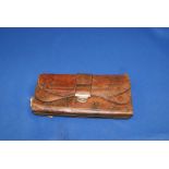 Vintage Leather Purse / Vanity Set.